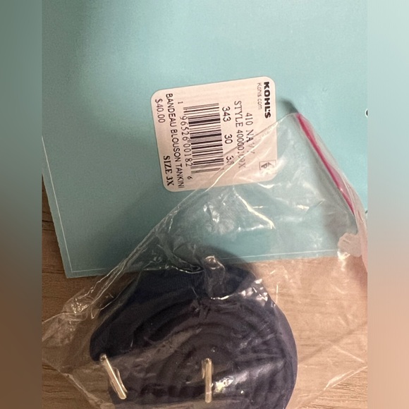 🔵 65 Bal Harbour Convertible Blouson Swimsuit Top NWT 3X strapless Tankini style - Picture 7 of 10